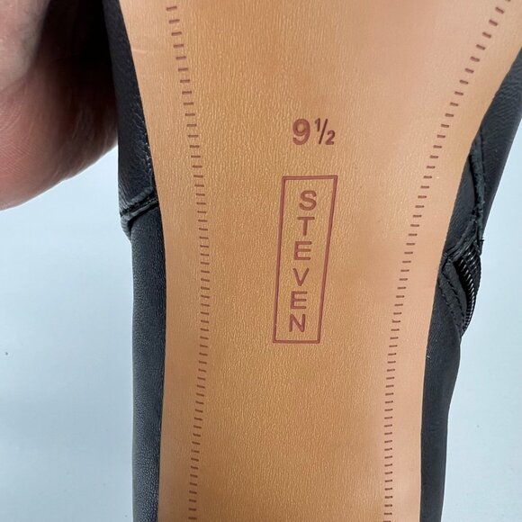 Steven Steve Madden Womens Jenn Pointed Toe Ankle Booties Black Leather size 9.5 - Picture 15 of 16